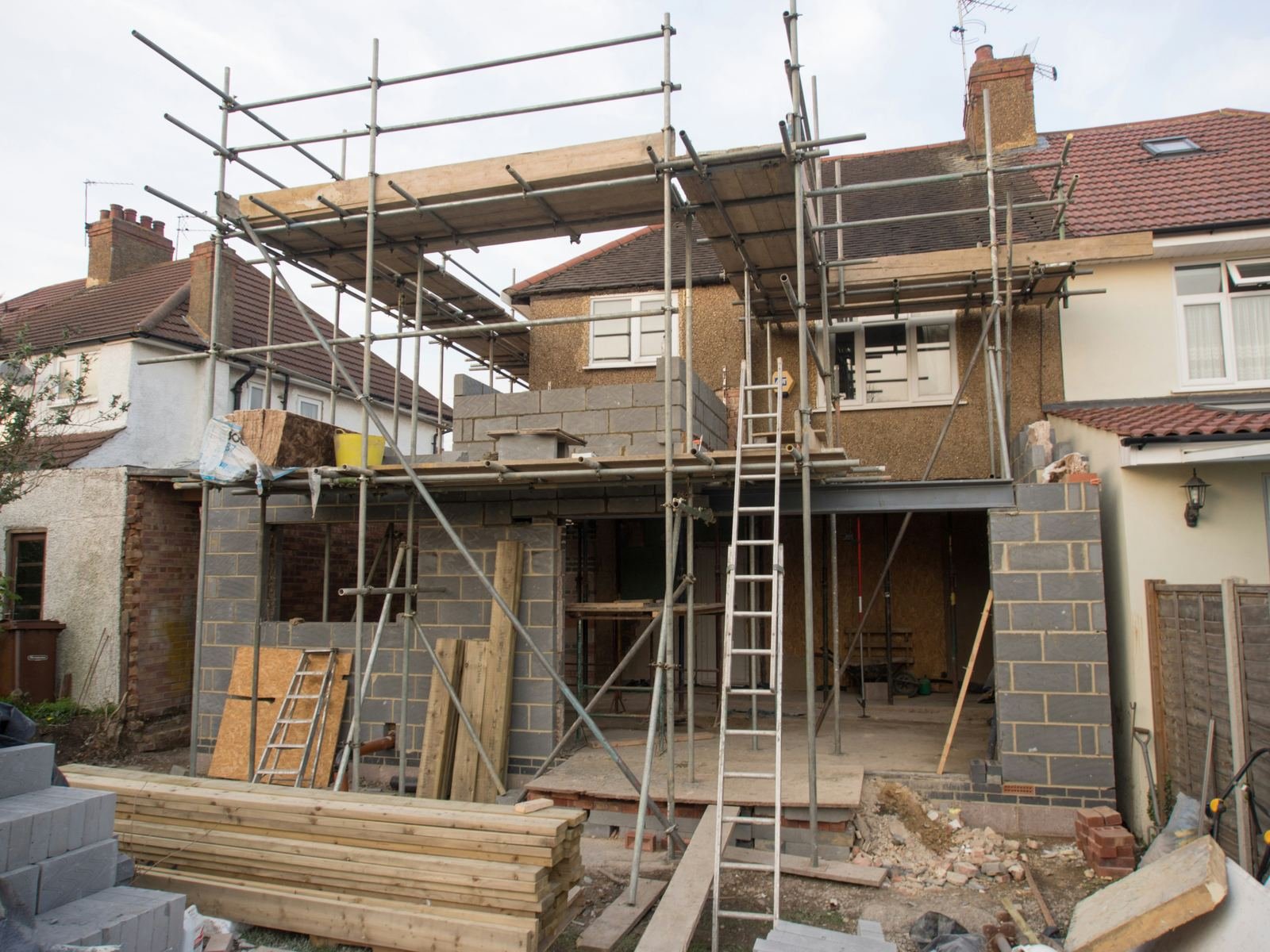 A home under construction